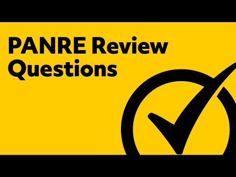 PANRE Review Questions