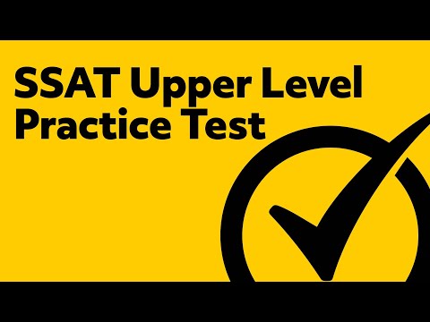 SSAT Upper Level Practice Test