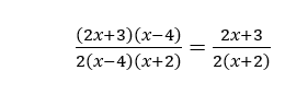 (2x+3)(x-4) over 2(x-4)(x+2)= 2x+3 over 2(x+2)