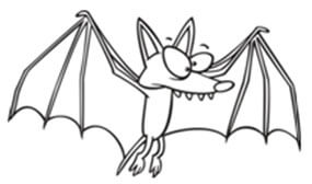 Cartoon of a bat