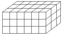 Cube divided into squares