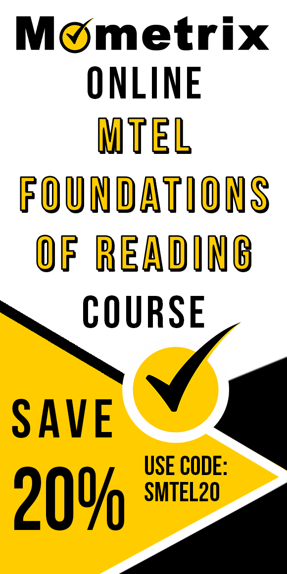 Click here for 20% off of Mometrix MTEL Foundations of Reading online course. Use code: SMTEL20
