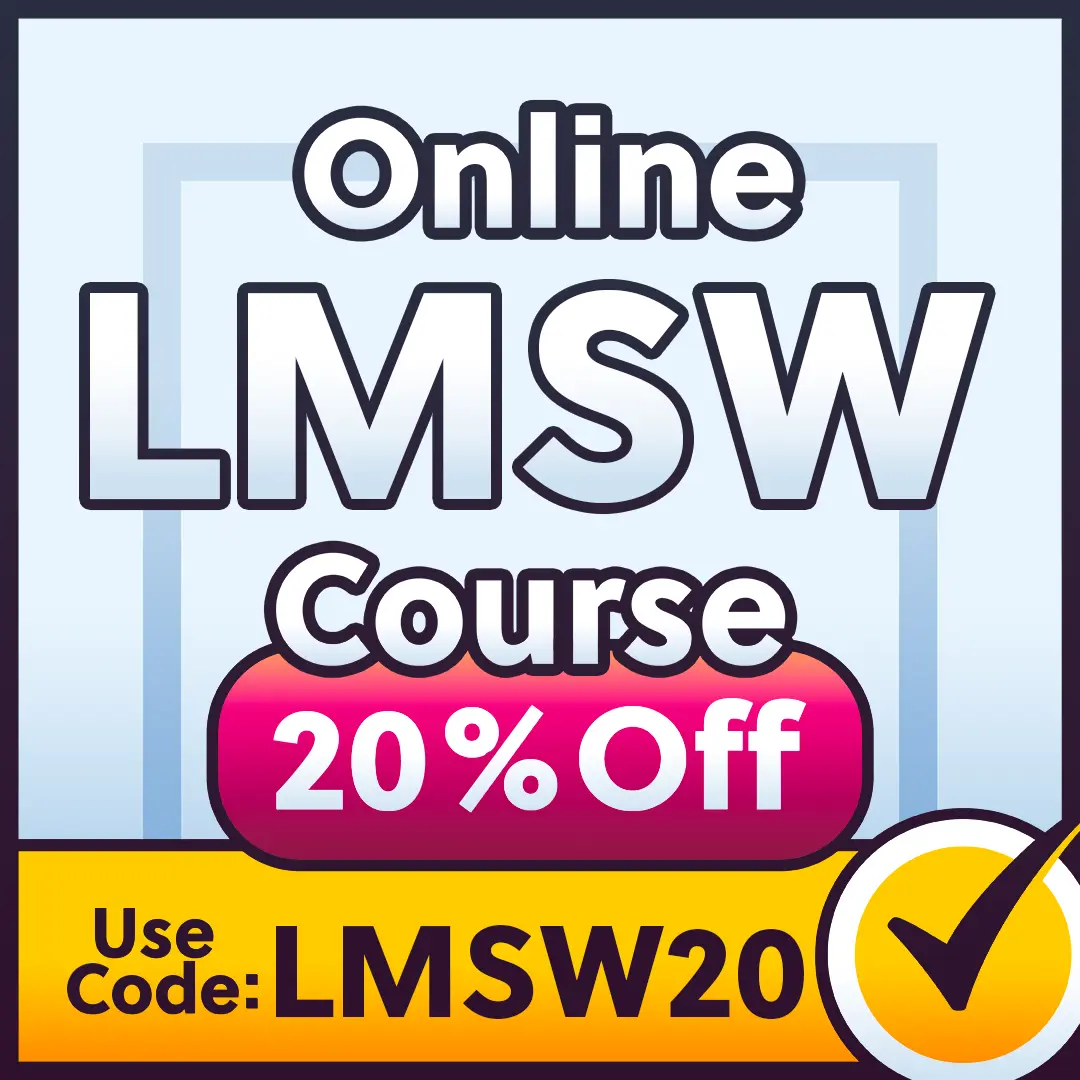 20% off coupon for the LMSW online course.