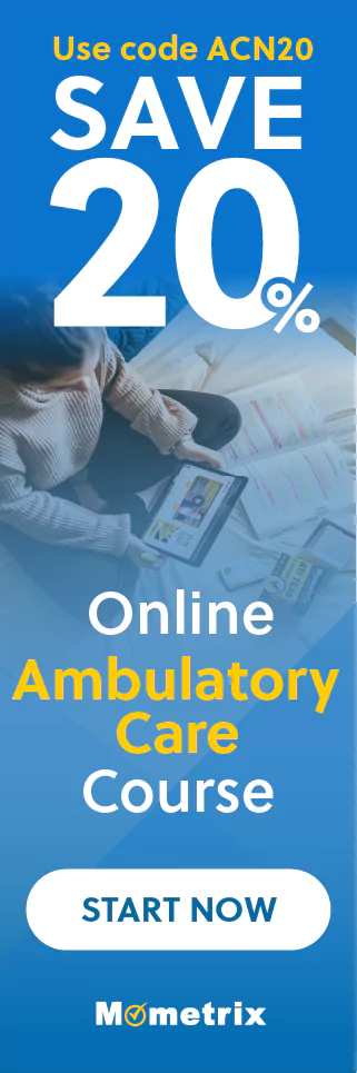 Click here for 20% off of Mometrix Ambulatory Care Nurse online course. Use code: SACN20