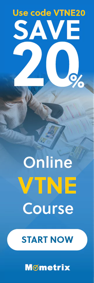 Click here for 20% off of Mometrix VTNE online course. Use code: VTNE20