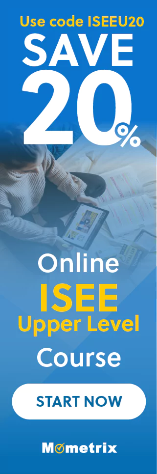 Click here for 20% off of Mometrix ISEE Upper Level online course. Use code: ISEEU20